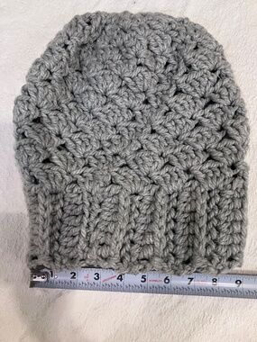 Hand-crocheted & satin-lined hat